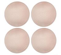 4pcs Round PVC Placemats Heat Resistant and Easy to Clean for Dining Table Protection with Elegant Design in Multiple Colors(Champagne)