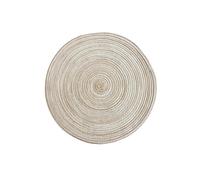 4pcs Round Table Mat Woven Ramie Placemats Anti Slip Dining Mats Non-Slip Tableware Bowl Pads Kitchen Drink Cup Coasters For Kitchen Dining Tables(Beige,30 cm)