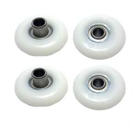 4Pcs Rowing Machine Seat Wheels with Bearings, 43mm Plastic Fitness Equipment Pulley Replacement for Rowing Machines and Exercise Bike Rollers