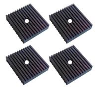 4PCS Rubber Anti Vibration Pads, 15mm Hole, 100mm*100mm, Isolation Mats Air Compressor Rubber Feet For Air Conditioner HVAC Washer And Dry