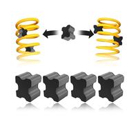 4PCS Rubber Coil Spring Spacers,Heavy Duty Front Coil Spring Booster Kit for 1" to 1.5" Coil Spring Lift,Universal Rubber Lift Blocks Car Accessories for Most Cars Trucks SUVs (4PCS)