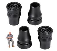 4Pcs Rubber Ferrules for Crutch 19 mm Non-Slip Crutch Foot Covers Reliable Sturdy Rubber Replacement Foot Pad for Diameter Walking Stick Folding Black Crutchs Tips Caps