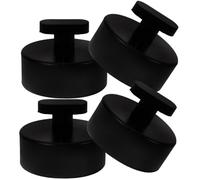 4pcs Rubber Jack Pad Adapter for Scissor Jacks, Stable Lifting | Black Rubber Construction, Enhanced Grip, Prevents Side Skirt Damage, On-the-go Tire Change Use