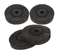 4pcs Rubber Jack Stand Pad Adapter for Floor Jack Lift Protection | Black Wear-resistant Pad, Antislip Support for Heavy Use, Single round Design for Garage Lifting
