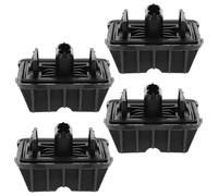 4pcs Rubber Jacking Lift Pad for Floor Jacks, 9x6.2x5.5cm | Load Distribution Support, Textured Antislip Surface, Black Finish, for Safer Vehicle Repairs in Workshops