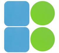 4PCS Rubber Jar Gripper Pads Rubber Bottle Opener to Open Jars Openers for Seniors Multi Purpose Jars Bottle Can Lids Gripper Openers Reusable for Seniors Weak Hands Bottles(Light Blue Green)