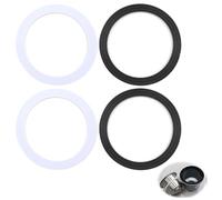 4PCS Rubber O Rings, 110mm Sink Plug Rubber, Seal Washer Bath Plug Seal O Ring Set for Bathroom, Kitchen & Toilet Drain (Black & White)
