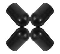 4pcs Rubber Tip Stopper for Double Bass Endpin, 6mm Black | Non-slip Cap for Carpeted or Hardwood Floors, Floor Protection, Long-lasting Rubber Accessory for Bassists