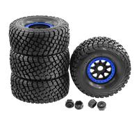 4PCS Rubber Tire Wheel 135x55mm Hex Hub 17mm RC Replacement Parts for 1/7 1/8 TRAXXAS UDR Mojave Atom FS Yikong DB8 DF7 Desert Truck RC Car (Blue)