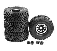4PCS Rubber Tire Wheel 135x55mm Hex Hub 17mm RC Replacement Parts for 1/7 1/8 TRAXXAS UDR Mojave Atom FS Yikong DB8 DF7 Desert Truck RC Car (Silver)