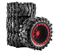 4PCS Rubber Tires Wheels 89x43mm for 1/16 TRAXXAS Summit E-REVO ARRMA Gorgon GROM MINI KRATON 3S MJX SCY HBX RC Car