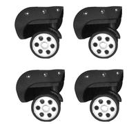 4PCs Rubber Trolley Casters Replacement for Luggage Box 60x12mm/55x12mm Heavy Duty Suitcase Wheel 360 Degree