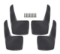 4Pcs Rubber Universal Car Mud Flaps Mudflaps Splash Guards Mudguards Front Rear Full Set Heavy Duty Racing Rally Off Road 21x36cm,aBlack