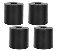 4Pcs Rubber Washers, Sturdy Rubber Spacer 1.2" Outer Dia. 0.4" Inner Dia. 1.4" Thick Round Spacer Sleeves for Home Car Accessories Black Washer Bushings