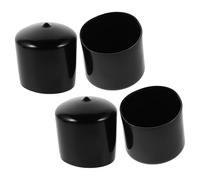 4pcs Rubber Wheel Bearing Dust Caps for Trailer Wheels, 50mm Black | Dustproof Hub Protector Covers, Universal Fit for Rim Hubs, Outdoor Use at Construction Sites