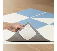 4PCS Rug Pads Gripper, Anti Slip Mat Gripper Washable Gripper for Rug Vacuum Tech Anti Curling Rug Pad Keep Your Rug in Place and Make Corner Flat for Wooden Floor Underlay Hard Floors 10x10CM