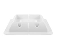 4pcs Rv Solar Panel Mount Bracket for Framed Panels, White ABS | Anti Slip Structure, Airflow Gap Support, Quick DIY Install for Caravans, Flat Roofs and Boat Decks