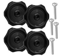 4Pcs RV Window and Vent Knob, Camper Window Crank Handle Turn Latch Vent Replacement with Screws Easy Operating 1" Shaft Interior Hardware Fits RV/Camper/Trailer