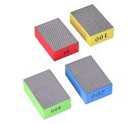 4Pcs Sanding Blocks, Diamond Polishing Pads, Hand Sanding Pads for Sanding Concrete Glass Tiles Stone etc, 60# 100# 200# 400# Grit