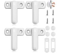 4pcs Sash Jammers Window Locks, Plastic Steel Casement Door and Window Lock White Zinc Cast Alloy Suitable for UPVC PVC Doors Windows Home Security
