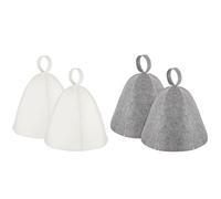 4Pcs Sauna Hat Hair Caps Vaporarium Hat Water Absorption Wool Hat Banya Cap Felt Bath Cap Bathroom Sauna Accessories