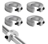 4Pcs SBR20 Linear Rail Stop Collars, 20mm Bore Anti-Collision Shaft Limit Fixing Rings, Aluminium Alloy Stopper Block with M4 Screw, Heavy-Duty Anti-Slip Clamp-On Positioning Ring for CNC Motion Guide