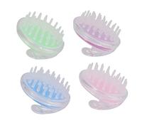 4Pcs Scalp Cleaning Brushes Transparent Head Massage Hair Washing Tools for Women Men for Home and Salon Use