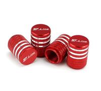 4PCS Screw-On Tyre Valve Caps for ST-line Focus23 Mondeo Kuga Mk4 Fiesta Mk3 Corrosion Resistant Dust Proof Leak-Proof Car Accessories,A