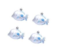 4Pcs Sea Creature Theme Christmas Tree Ornament Mackerel Fish Decoration for Holiday Tree Home Party Decoration Fish Christmas Decorations