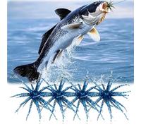 4PCS Sea Urchin Soft Lure | Tentacle Creature Lure, Super Durable Tentacle Creature Lures for Bass Pike Trout Fishing Easy Catch Saltwater Freshwater Soft Lures, Ideal for Bass Fishing with Drop