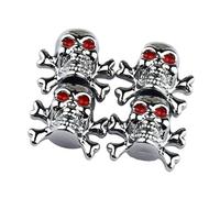 4Pcs Seal Stem Covers Skull Styles Car Tyre Air Pressure Caps Tire Accessories Tire Valves Stem Caps For Car SUV ABS Valves Covers