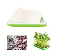 4pcs Seed Sprouting Mesh, Silicone Seed Sprouting Mat, Hydroponic Growing Mats, Germinating Pads for Microgreens Growing Kit,11.4" x 11.8" ,Trays NOT Included