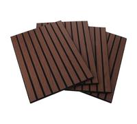 4pcs Self Adhesive Acoustic Sound Dampening Panels Polyester Coffee