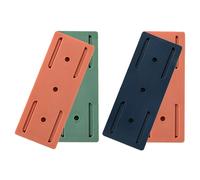 4pcs Self Adhesive Power Strip Holder Wall Mount Plastic Rack