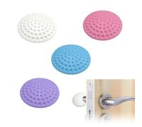 4Pcs Self Adhesive Rubber Door Stoppers, Wall Mounted Door Stopper Pads, Anti-Collision Doorstops for Handle Security, Silent Shock Absorbing Bumper Furniture Guard for Home and Office