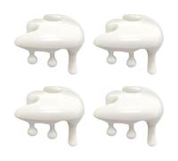 4PCS Self-Adhesive Table Corner Protectors - White Teardrop-Shaped Rubber Table Corner Protectors - Furniture Corner Protector for Home Safety