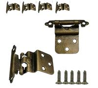 4PCS Self Close Cabinet Hinges Semi-Concealed Overlay Hinges for Kitchen Door Hinge,70MM,Bronze