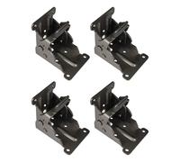 4Pcs Self-Lock Hinge 90 Degrees Folding Hinge Metal Chair Leg Bracket for Table Bed Leg Feet Enduring Heavy Duty Foldable Locking Furniture Hardware