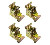 4Pcs Self-Lock Hinge 90 Degrees Folding Hinge Metal Chair Leg Bracket for Table Bed Leg Feet Enduring Heavy Duty Foldable Locking Furniture Hardware