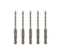 4Pcs Serrated Eccentric Drill Bit Set Tile Glass Concrete | Serrated Eccentric Drill Bit For Glass, Masonry & Concrete(4mm 5-piece set)