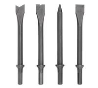 4pcs/Set Air Hammer Chisel Set Hexagonal Shank Heavy Duty Air Impact Head for Rusting Removal/Cutting,Pneumatic Chisel Set