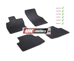 4pcs set car floor mats Flex PU black f. VW Passat 2014-