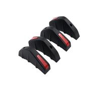 4pcs/set Car Rear Lower Bumper Lip Diffuser Spoiler Shark Fins Wing Splitter Spoiler Universal Car Modified Accessories(Black Red)