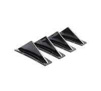 4pcs/set Car Rear Lower Bumper Lip Diffuser Spoiler Shark Fins Wing Splitter Spoiler Universal Car Modified Accessories(Bend Carbon Fiber)