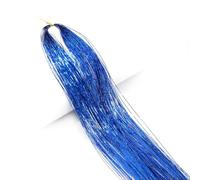 4PCS/SET Colourful Shiny Threads Glitter Hair Tinsel Gold Silk Hair Glitter String Extensions Accessories For Women Headdress