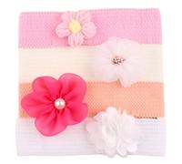 4Pcs/set Comfortable Headwear Baby Floral Headband For Infants Protecting Fontanelle Comfortable Stretchy Hairbands