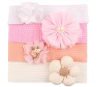 4Pcs/set Comfortable Headwear Baby Floral Headband For Infants Protecting Fontanelle Comfortable Stretchy Hairbands