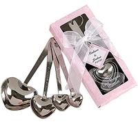 4pcs/set Creative Heart-shaped Stainless Steel Measuring Spoons Set Teaspoons Spice Spoon Cooking Spoon Cooking Spoon Wedding Bridal Shower Favor