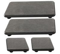 4Pcs/Set Diatomite Tray, 2 Large & 2 Small Diatomite Stone Sink Tray with Anti-Slip Pad for Kitchen Counter, Under Plants, Bath, Water Absorbing Stone for Sink