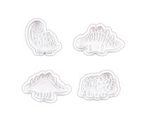4Pcs/Set Dinosaur Cookie Plunger Cutter Cartoon Baking Mould Cookie Stamp Biscuit Mold Animal Shape Cookie Cutters Baking Tools